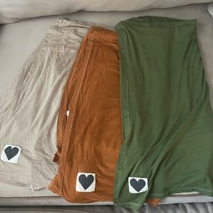 3 Spearmint Love stretch swaddle blankets